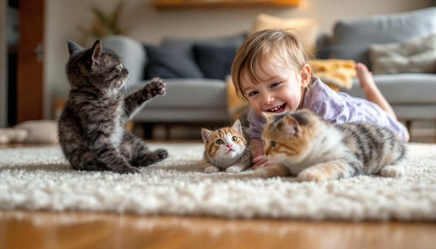 Chat - Interaction entre chats et enfants conseils pour une cohabitation harmonieuse
